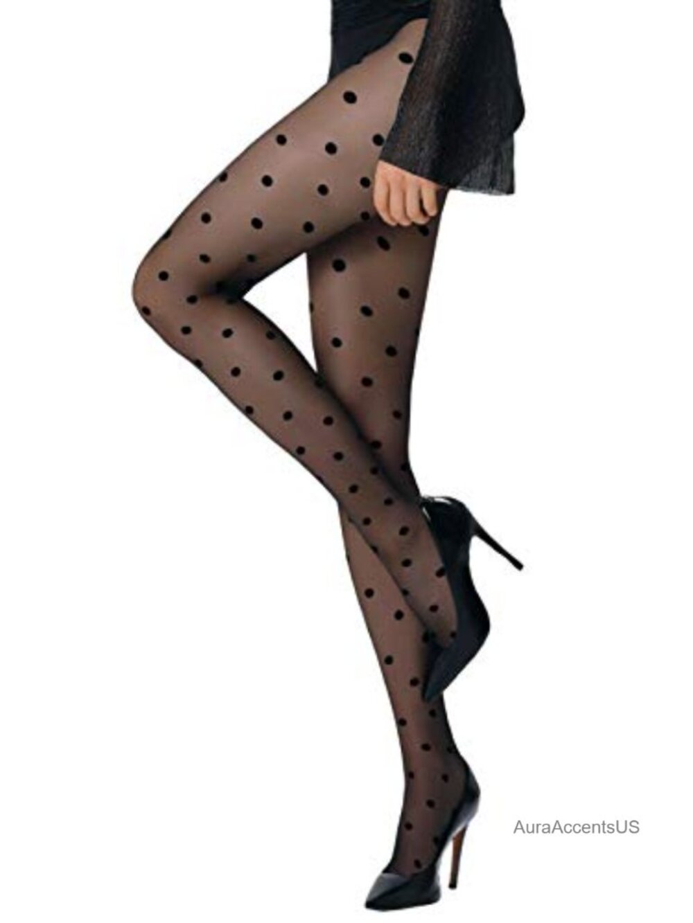 Polka Dot Sheer Tights High Waist 60 Denier